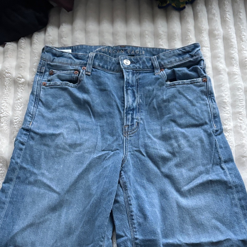 American Eagle Outfitters super high-rise, baggy, wide leg size 8